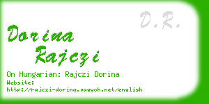 dorina rajczi business card